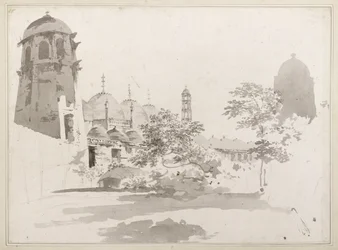 Veduta della Cuttera costruita da Jaffier Cawn a Murishidbad, c.1781