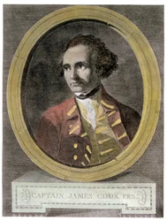 Ritratto del Capitano James Cook (1728-79), dal frontespizio di 