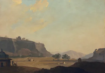 Vista vicino a Fort Gwalior, India, c.1783