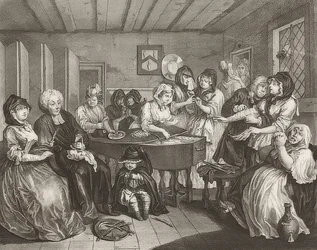 Il progresso di una prostituta / Il cammino di una cortigiana. Tavola 6: Il funerale