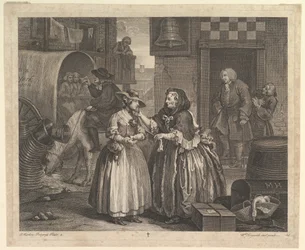 Il progresso di una prostituta, Tavola 1, aprile 1732