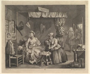 Il progresso di una prostituta, Tavola 3, aprile 1732