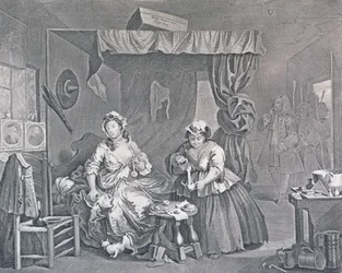 Il progresso di una prostituta, Piatto Tre: Arrestata da un magistrato, 1732