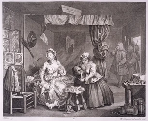 Il progresso di una prostituta, tavola III, da 