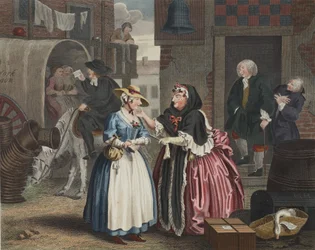 Il progresso di una prostituta, tavola I, illustrazione da 