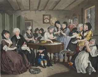 Il Progresso di una Prostituta, tavola VI, illustrazione da 