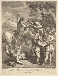 Don Chisciotte libera gli schiavi delle galere Sei illustrazioni per Don Chisciotte, 1756 o dopo