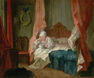 Francis Matthew Schutz nel suo letto, c.1755-60