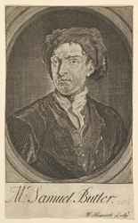 Frontespizio Ritratto Diciassette piccole illustrazioni per Hudibras di Samuel Butler