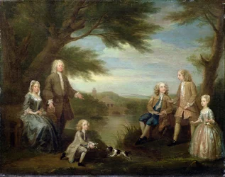 John ed Elizabeth Jeffreys e i loro figli, 1730