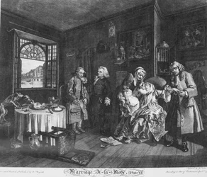 Matrimonio alla moda, Tavola 6, (La morte della contessa)