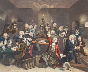 Scena in una casa da gioco, tavola VI da 