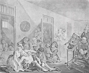 Scena in un manicomio, da A Rake