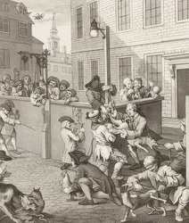Il primo stadio della crudeltà. Da: I quattro stadi della crudeltà. 1751