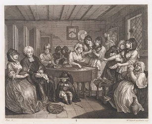 Il funerale della prostituta, disegnato nel 1732, stampato nel 1744