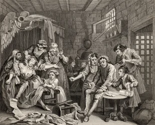 La scena della prigione, tavola VII da 