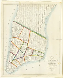 Mappa della città di New York [fino a East 53rd Street], 1885