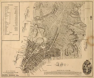 Piano della città di New York [fino a East 31st Street], 1817