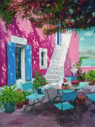 Terrazza rosa acceso
