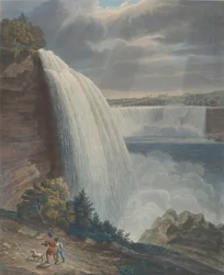 Cascate del Niagara dal piede della scala