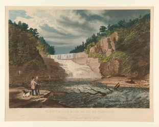 Vista delle Alte Cascate di Trenton. West Canada Creek, NY.