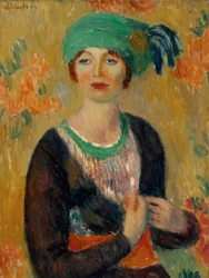 Ragazza con turbante verde