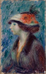 Ragazza con cappello fiorito