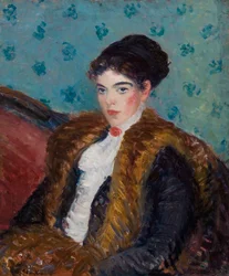 Ragazza con pellicce di volpe