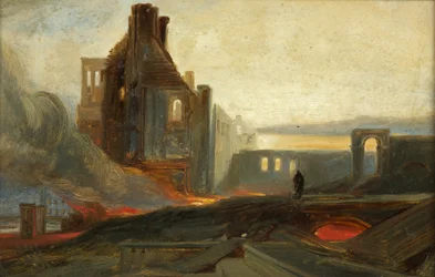 Rivolte di Bristol: Rovine dei magazzini in Prince Street, c.1831