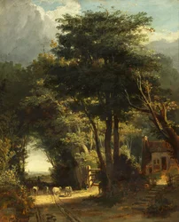 Paesaggio con la Chiesa di Frenchay in Lontananza