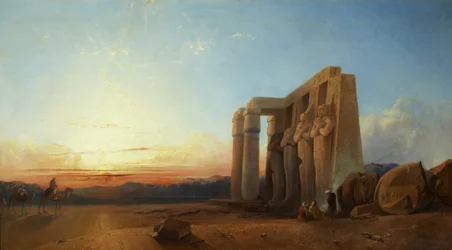 Il Ramesseum a Tebe, Tramonto