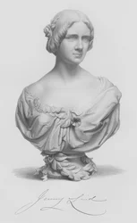 Jenny Lind, dal busto di J Durham, inciso da W Roffe da un disegno di F Roffe