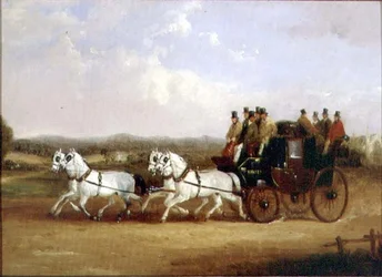 La carrozza di Brighton sulla strada aperta