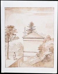 Chiswick, vista del lato della Casa dei Cervi presa dall