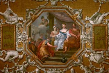 Il soffitto della Galleria del Re