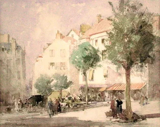 Una piazza di città continentale