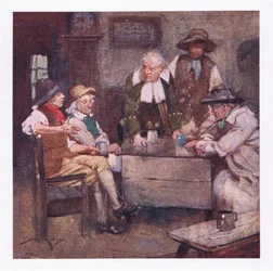 Dove gli statisti del villaggio parlavano con sguardi profondi, e le notizie molto più vecchie della loro birra giravano