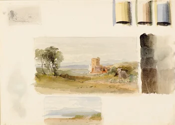 Lezioni di Pittura Paesaggistica con Schema di Colori Indicato
