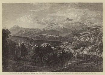 Mattina, vista nelle Highlands di Braemar, nella mostra invernale dell