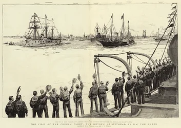 La visita della flotta francese, la parata a Spithead da parte di Sua Maestà la Regina