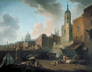 Fresh Wharf, vicino al London Bridge, c1762