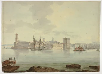 Porto davanti alla città fortificata