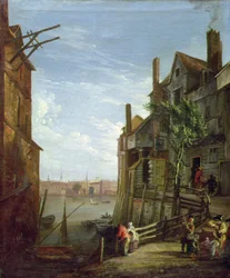 Veduta del Tamigi a Southwark verso la città