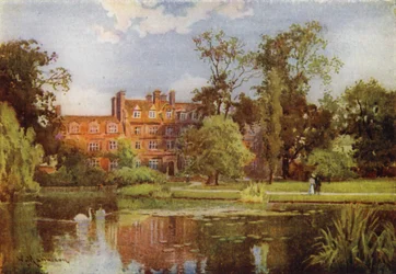 Il lago e i nuovi edifici, Emmanuel College