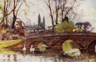Trinity Bridge, cappella del Kings College in lontananza