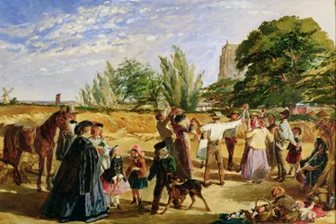 Una Scena di Raccolto nel Norfolk: schizzo per 
