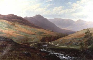 Elter Water e Langdale Pikes, Westmorland