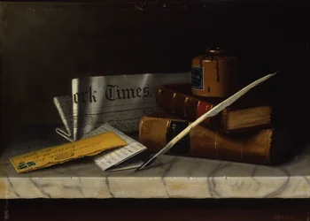 Natura morta con lettera a Mr. Clarke, 1879