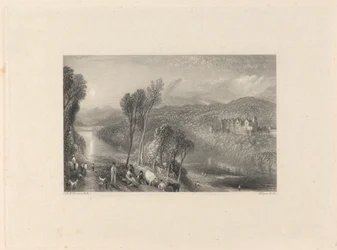 Abbotsford dalla riva nord del Tweed