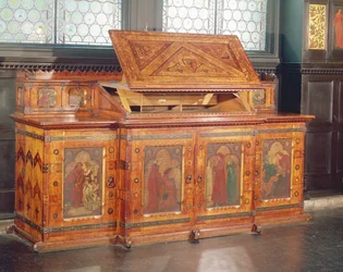 Cabinet della luna di miele di Re René, progettato da J.P. Seddon